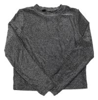 Strieborné trblietavé crop tričko Primark