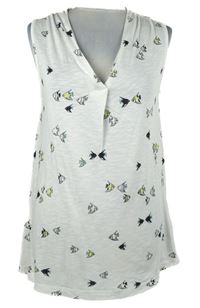 Dámska biela blúzka s rybkami Kenny S.