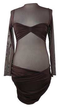 Dámské vínové tylové minišaty Oh Polly