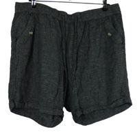 Dámské tmavošedé lněné kraťasy Nutmeg 