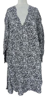 Dámska čierno-biela vzorovaná šatová tunika Bodyflirt vel. 54