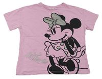 Svetloružové crop tričko s Minnie George