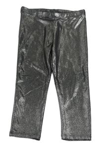 Čierno-strieborné legíny Zara