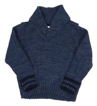 Tmavomodrý melírovaný sveter Impidimpi