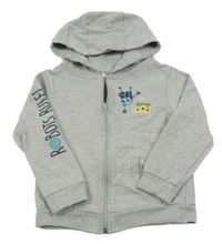 Svetlosivá prepínaci mikina s robotom a kapucňou Infinity