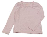 Svetloružové melírované tričko H&M