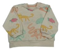 Smotanová mikina so zvieratkami George