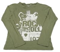 Khaki tričko s potlačou Name it