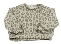 Béžová mikina s fľakmi Shein