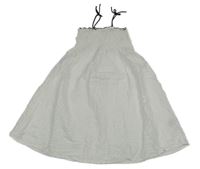 Biele plátenné žabičkové šaty H&M