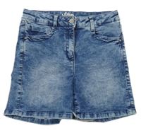 Modré rifľové kraťasy S. Oliver