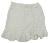 Biela sukňa s madeirou Primark