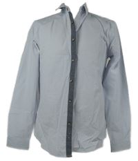 Pánská bílo-modrá vzorovaná košile Onmen Design