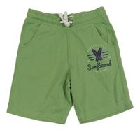 Zelené kraťasy s nápismi Pocopiano