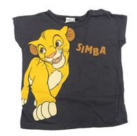 Antracitové tričko se Simbou Disney