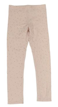 Světlerůžové legíny se srdíčky H&M