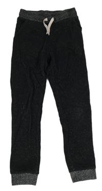 Černé třpytivé tepláky H&M