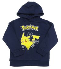 Tmavomodrá mikina s Pikachu a kapucí 