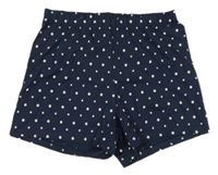 Tmavomodré puntíkaté pyžamové kraťasy 