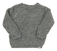 Tmavošedo-biely melírovaný sveter George