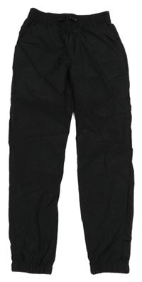 Černé šusťákové kalhoty H&M