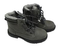 Nové -Tmavošedé kotníkové zateplené boty Lily & Dan vel.29