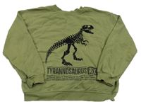 Khaki mikina s kostrou dinosaura H&M