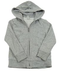 Sivá melírovaná prepínaci mikina s kapucňou H&M