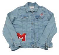 Světlemodrá riflová bunda s nášivkami Kids Only