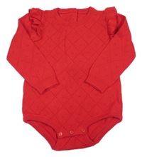 Červené opletené body s perforovaným vzorem Matalan