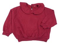 Rubínová oversize mikina s golierom George