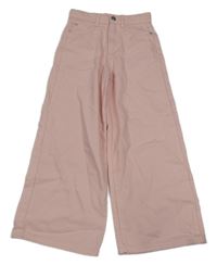 Světlerůžové wide leg rifle H&M