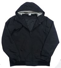 Čierna šušťáková zateplená bunda s kapucňou Carbrini