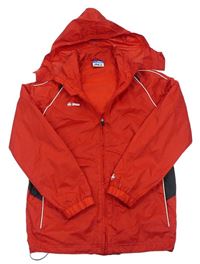 Červená šušťáková športová bunda s ukrývací kapucňou JAKO