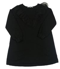 Čierne teplákové šaty so sieťovinou H&M