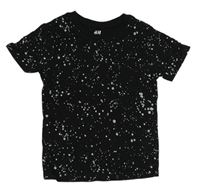Čierno-biele tričko H&M