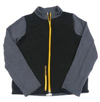 Černo-šedá funkční propínací mikina Decathlon