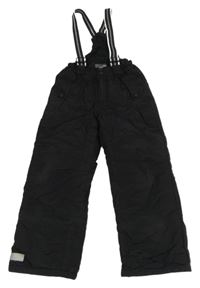 Černé funkční šusťákové oteplovačky s odepínacími kšandami H&M