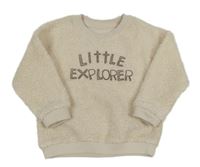 Béžová huňatá mikina s nápisom Dunnes