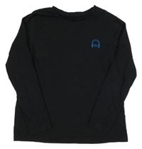 Čierne tričko so sluchátky George