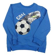 Modrá mikina s míčem a flitry M&S