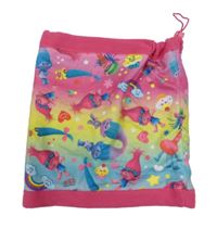 Růžový fleecový nákrčník s Trolly 