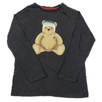Tmavosivé tričko s medvedíkom