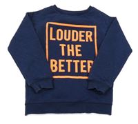 Tmavomodrá mikina s nápisom George