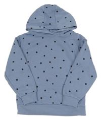 Svetlomodrá mikina s bodkami a kapucňou Primark