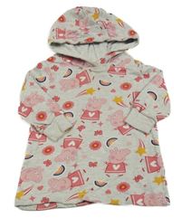 Šedé teplákové šaty s Pepinou a kapucí Nutmeg