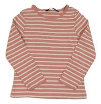 Ružovo-biele pruhované tričko George