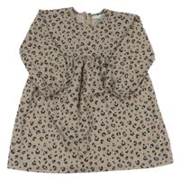 Béžovo-bielo-sivé vzorované šaty Primark