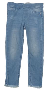 Svetlomodré džegíny s vyšúchaním Denim