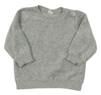 Sivá zamatová mikina H&M